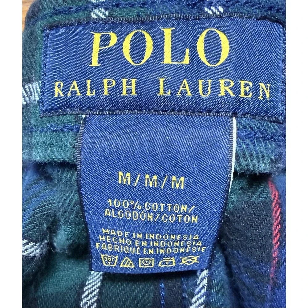 Ralph Lauren Polo USA Plaid Pajama Pants M Used Good Fabric Feel